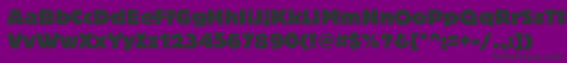 Blocheavyc Font – Black Fonts on Purple Background