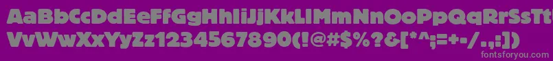 Blocheavyc Font – Gray Fonts on Purple Background
