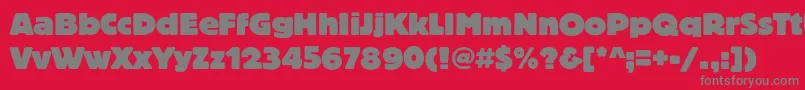 Czcionka Blocheavyc – szare czcionki na czerwonym tle