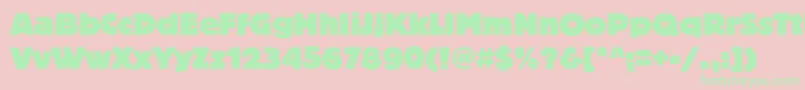 Blocheavyc Font – Green Fonts on Pink Background