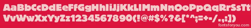 Blocheavyc Font – Pink Fonts on Red Background