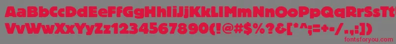 Blocheavyc-Schriftart – Rote Schriften auf grauem Hintergrund