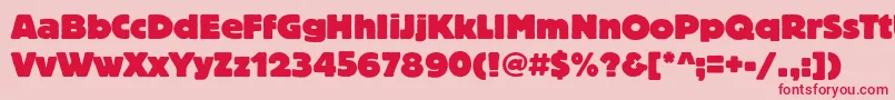 Blocheavyc Font – Red Fonts on Pink Background