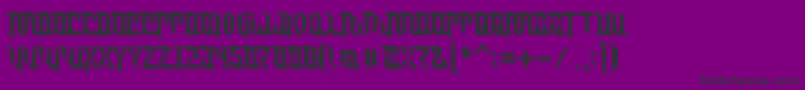 Fonte Turret – fontes pretas em um fundo violeta