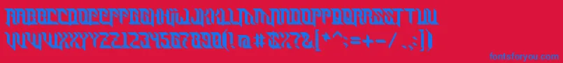Шрифт Turret – синие шрифты на красном фоне