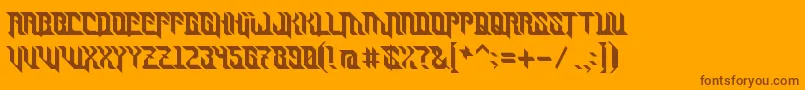 Turret Font – Brown Fonts on Orange Background