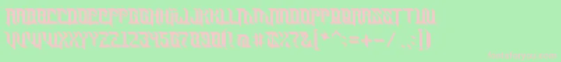Turret Font – Pink Fonts on Green Background