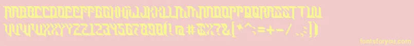 Turret Font – Yellow Fonts on Pink Background