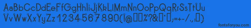 TipoisRegular Font – Black Fonts on Blue Background