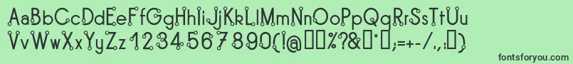 TipoisRegular Font – Black Fonts on Green Background