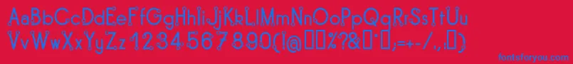 フォントTipoisRegular – 赤い背景に青い文字