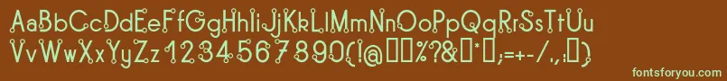 Шрифт TipoisRegular – зелёные шрифты на коричневом фоне