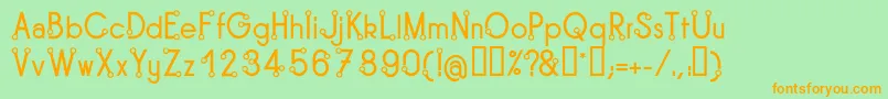 TipoisRegular Font – Orange Fonts on Green Background