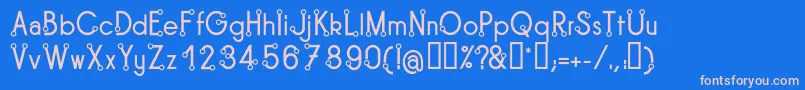 TipoisRegular Font – Pink Fonts on Blue Background