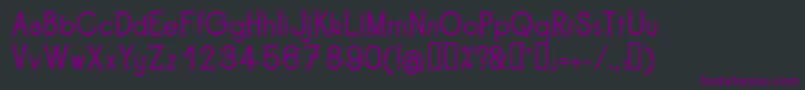 Czcionka TipoisRegular – fioletowe czcionki na czarnym tle