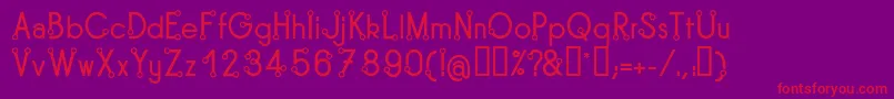 TipoisRegular Font – Red Fonts on Purple Background