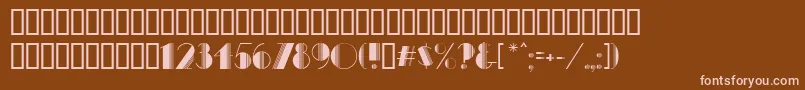 Шрифт AvenueDeco – розовые шрифты на коричневом фоне