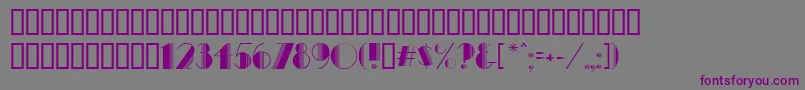 Шрифт AvenueDeco – фиолетовые шрифты на сером фоне