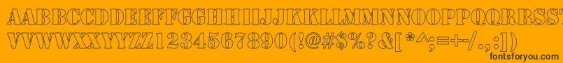 Larchmerehollow Font – Black Fonts on Orange Background