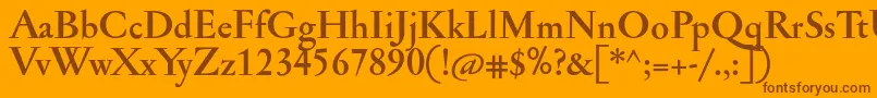 JannonmedBold Font – Brown Fonts on Orange Background