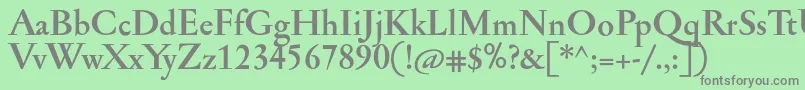 JannonmedBold Font – Gray Fonts on Green Background