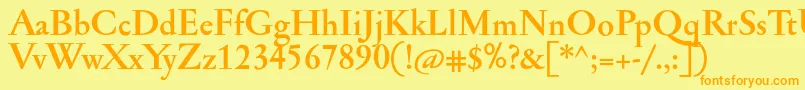 JannonmedBold Font – Orange Fonts on Yellow Background