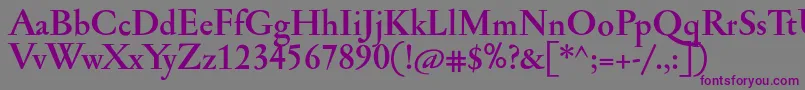 JannonmedBold Font – Purple Fonts on Gray Background