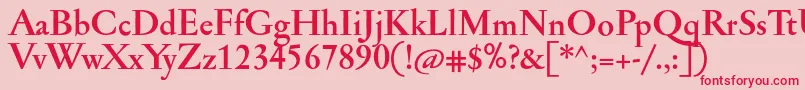 JannonmedBold Font – Red Fonts on Pink Background