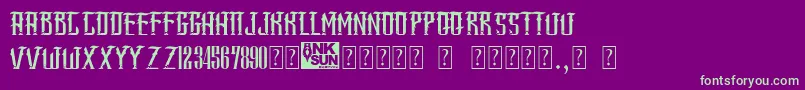 SangJawara Font – Green Fonts on Purple Background