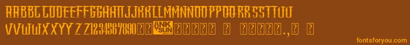 SangJawara Font – Orange Fonts on Brown Background