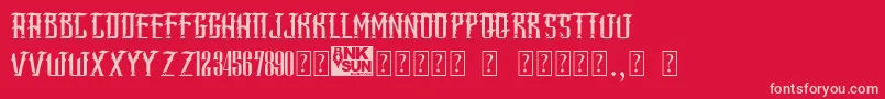 SangJawara Font – Pink Fonts on Red Background