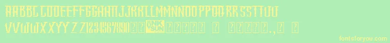 SangJawara Font – Yellow Fonts on Green Background