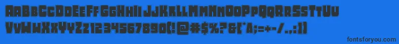 Opusmundiacad Font – Black Fonts on Blue Background