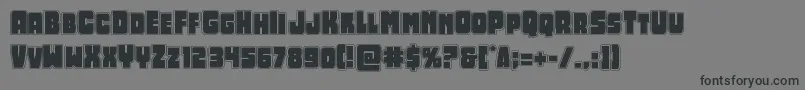 フォントOpusmundiacad – 黒い文字の灰色の背景