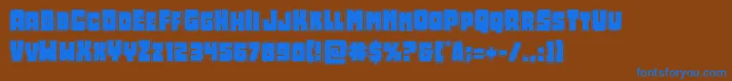 Opusmundiacad Font – Blue Fonts on Brown Background
