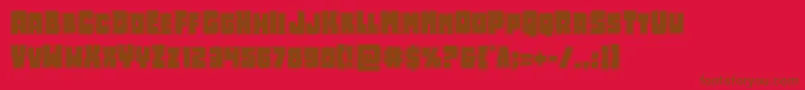 Opusmundiacad Font – Brown Fonts on Red Background