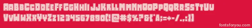 Opusmundiacad Font – Pink Fonts on Red Background