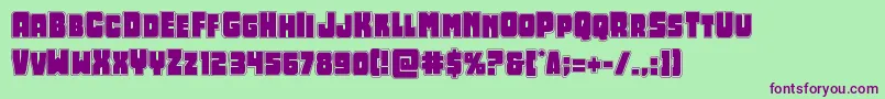 Opusmundiacad Font – Purple Fonts on Green Background