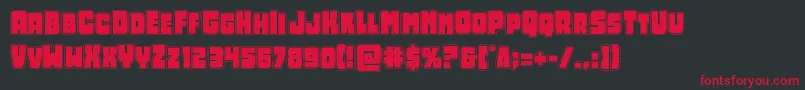 Opusmundiacad Font – Red Fonts on Black Background