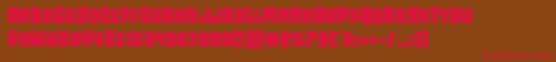 Opusmundiacad Font – Red Fonts on Brown Background