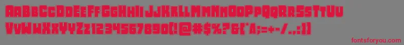 Opusmundiacad Font – Red Fonts on Gray Background