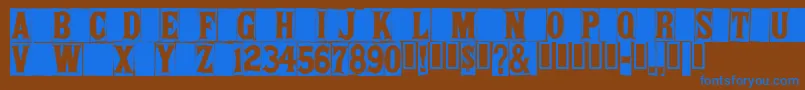 Springfieldtablets Font – Blue Fonts on Brown Background