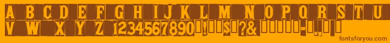 Lisätietoja Springfieldtablets-fontista Springfieldtablets-fontti – ruskeat fontit oranssilla taustalla