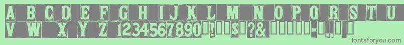 Springfieldtablets Font – Gray Fonts on Green Background