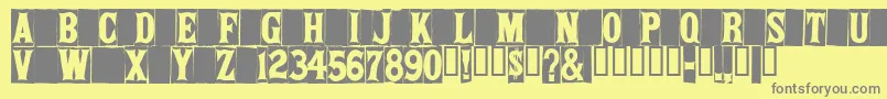 Springfieldtablets Font – Gray Fonts on Yellow Background