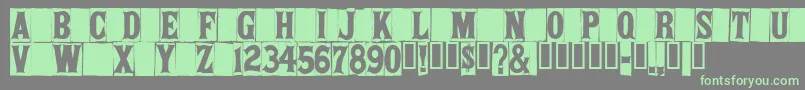 Springfieldtablets Font – Green Fonts on Gray Background