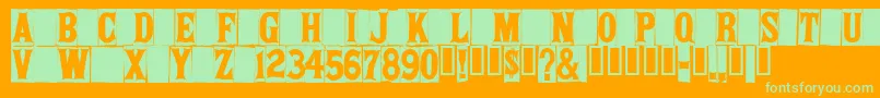 Springfieldtablets Font – Green Fonts on Orange Background