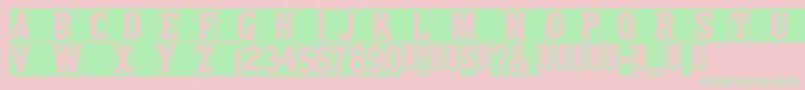 Springfieldtablets Font – Green Fonts on Pink Background
