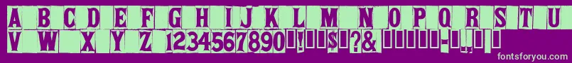 Springfieldtablets Font – Green Fonts on Purple Background