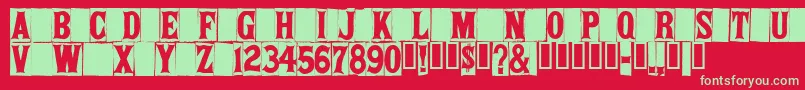 Springfieldtablets Font – Green Fonts on Red Background